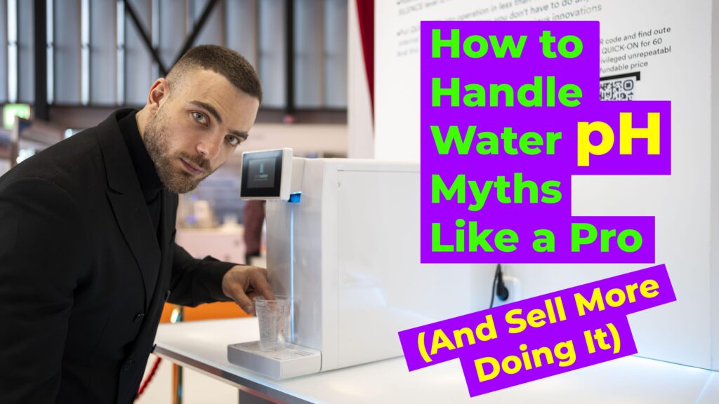 the pH of the water